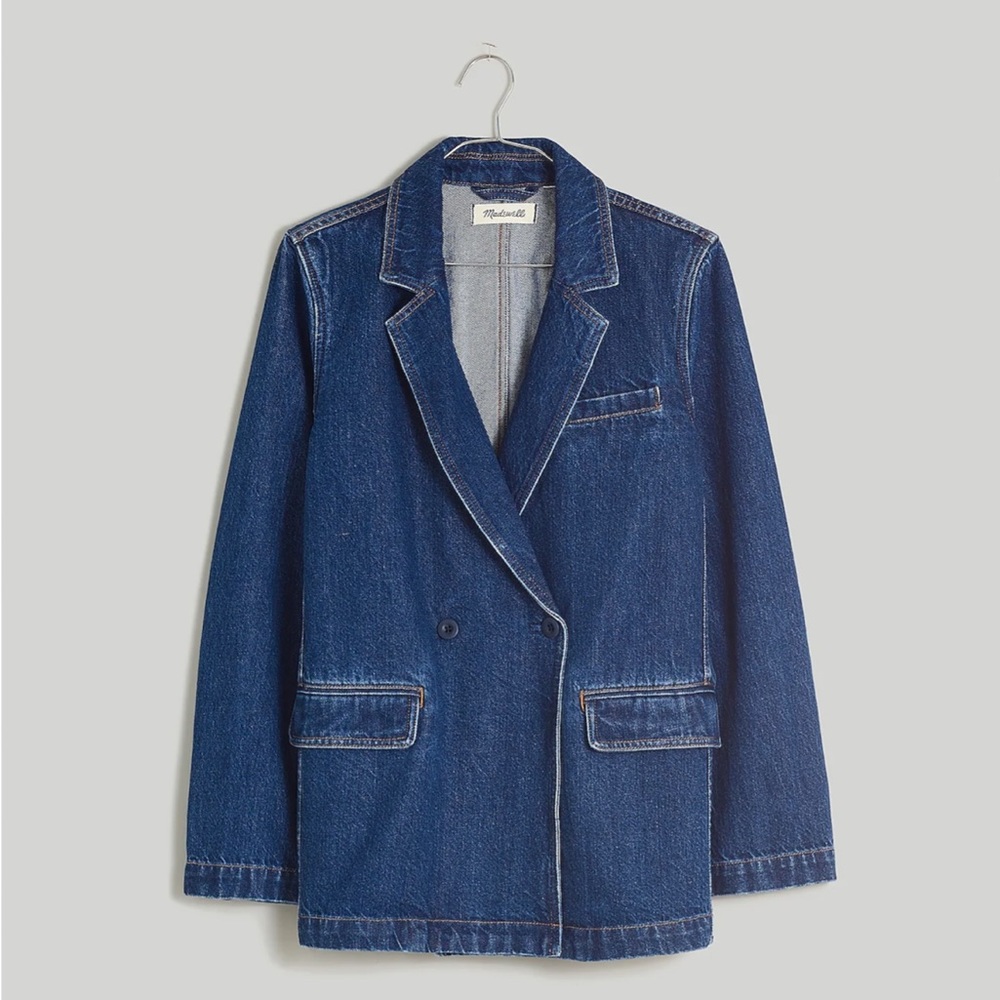 Madewell Denim Blazer, Deardorff Wash, Small,